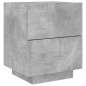 vidaXL Mesita de noche luces LED 2 uds madera ingeniería gris hormigón vidaXL Mesita de noche luces LED 2 uds madera ingeniería gris hormigón