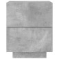 vidaXL Mesita de noche luces LED 2 uds madera ingeniería gris hormigón vidaXL Mesita de noche luces LED 2 uds madera ingeniería gris hormigón