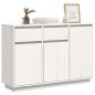 vidaXL Aparador de madera maciza de pino blanco 110x34x75 cm vidaXL Aparador de madera maciza de pino blanco 110x34x75 cm