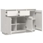 vidaXL Aparador de madera maciza de pino blanco 110x34x75 cm vidaXL Aparador de madera maciza de pino blanco 110x34x75 cm
