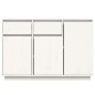 vidaXL Aparador de madera maciza de pino blanco 110x34x75 cm vidaXL Aparador de madera maciza de pino blanco 110x34x75 cm