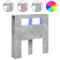 vidaXL Cabecero LED madera ingeniería gris hormigón 100x18,5x103,5 cm vidaXL Cabecero LED madera ingeniería gris hormigón 100x18,5x103,5 cm
