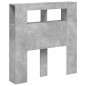 vidaXL Cabecero LED madera ingeniería gris hormigón 100x18,5x103,5 cm vidaXL Cabecero LED madera ingeniería gris hormigón 100x18,5x103,5 cm