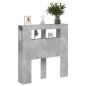 vidaXL Cabecero LED madera ingeniería gris hormigón 100x18,5x103,5 cm vidaXL Cabecero LED madera ingeniería gris hormigón 100x18,5x103,5 cm