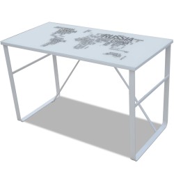 vidaXL Escritorio rectangular con impresión de mapa