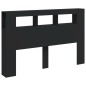 vidaXL Cabecero con LED madera de ingeniería negro 160x18,5x103,5 cm vidaXL Cabecero con LED madera de ingeniería negro 160x18,5x103,5 cm