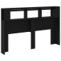 vidaXL Cabecero con LED madera de ingeniería negro 160x18,5x103,5 cm vidaXL Cabecero con LED madera de ingeniería negro 160x18,5x103,5 cm