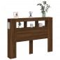 vidaXL Cabecero LED madera ingeniería marrón roble 140x18,5x103,5 cm vidaXL Cabecero LED madera ingeniería marrón roble 140x18,5x103,5 cm