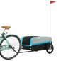 vidaXL Remolque para bicicleta hierro negro y azul 45 kg vidaXL Remolque para bicicleta hierro negro y azul 45 kg
