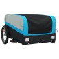 vidaXL Remolque para bicicleta hierro negro y azul 45 kg vidaXL Remolque para bicicleta hierro negro y azul 45 kg