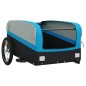 vidaXL Remolque para bicicleta hierro negro y azul 45 kg vidaXL Remolque para bicicleta hierro negro y azul 45 kg