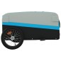 vidaXL Remolque para bicicleta hierro negro y azul 45 kg vidaXL Remolque para bicicleta hierro negro y azul 45 kg