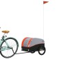 vidaXL Remolque para bicicleta hierro negro y naranja 30 kg vidaXL Remolque para bicicleta hierro negro y naranja 30 kg