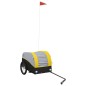 vidaXL Remolque para bicicleta hierro negro y amarillo 30 kg vidaXL Remolque para bicicleta hierro negro y amarillo 30 kg