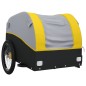 vidaXL Remolque para bicicleta hierro negro y amarillo 30 kg vidaXL Remolque para bicicleta hierro negro y amarillo 30 kg