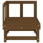 vidaXL Sofá de esquina de madera maciza de pino marrón miel vidaXL Sofá de esquina de madera maciza de pino marrón miel