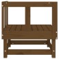 vidaXL Sofá de esquina de madera maciza de pino marrón miel vidaXL Sofá de esquina de madera maciza de pino marrón miel