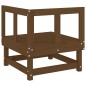 vidaXL Sofás de esquina de jardín 2 uds madera maciza pino marrón miel vidaXL Sofás de esquina de jardín 2 uds madera maciza pino marrón miel