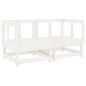 vidaXL Sofás de esquina de jardín 2 uds madera maciza de pino blanco vidaXL Sofás de esquina de jardín 2 uds madera maciza de pino blanco