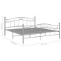 vidaXL Estructura de cama de metal gris 140x200 cm vidaXL Estructura de cama de metal gris 140x200 cm