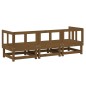 vidaXL Juego de muebles jardín 3 pzas madera maciza pino marrón miel vidaXL Juego de muebles jardín 3 pzas madera maciza pino marrón miel