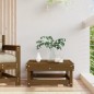 vidaXL Taburete de jardín madera maciza de pino marrón miel vidaXL Taburete de jardín madera maciza de pino marrón miel