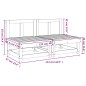 vidaXL Sofás centrales de jardín 2 uds madera maciza de pino negro vidaXL Sofás centrales de jardín 2 uds madera maciza de pino negro