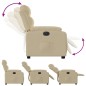 vidaXL Sillón reclinable eléctrico de tela crema vidaXL Sillón reclinable eléctrico de tela crema