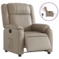 vidaXL Sillón reclinable eléctrico de cuero sintético color capuchino vidaXL Sillón reclinable eléctrico de cuero sintético color capuchino