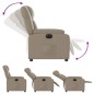 vidaXL Sillón reclinable eléctrico de cuero sintético color capuchino vidaXL Sillón reclinable eléctrico de cuero sintético color capuchino