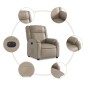 vidaXL Sillón reclinable eléctrico de cuero sintético color capuchino vidaXL Sillón reclinable eléctrico de cuero sintético color capuchino