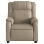 vidaXL Sillón reclinable eléctrico de cuero sintético color capuchino vidaXL Sillón reclinable eléctrico de cuero sintético color capuchino