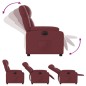 vidaXL Sillón reclinable eléctrico de cuero sintético rojo tinto vidaXL Sillón reclinable eléctrico de cuero sintético rojo tinto