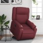 vidaXL Sillón reclinable elevable cuero artificial rojo tinto vidaXL Sillón reclinable elevable cuero artificial rojo tinto