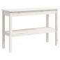 vidaXL Mesa consola de madera maciza de pino blanco 110x40x75 cm vidaXL Mesa consola de madera maciza de pino blanco 110x40x75 cm