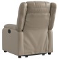vidaXL Sillón reclinable elevable cuero artificial color capuchino vidaXL Sillón reclinable elevable cuero artificial color capuchino