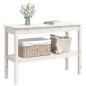 vidaXL Mesa consola de madera maciza de pino blanco 110x40x75 cm vidaXL Mesa consola de madera maciza de pino blanco 110x40x75 cm