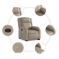 vidaXL Sillón reclinable elevable cuero artificial color capuchino vidaXL Sillón reclinable elevable cuero artificial color capuchino