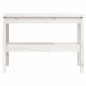 vidaXL Mesa consola de madera maciza de pino blanco 110x40x75 cm vidaXL Mesa consola de madera maciza de pino blanco 110x40x75 cm