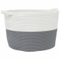 vidaXL Cesta para ropa sucia algodón gris y blanco Ø60x36 cm vidaXL Cesta para ropa sucia algodón gris y blanco Ø60x36 cm