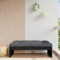 vidaXL Taburete de jardín madera maciza de pino negro 120x80 cm vidaXL Taburete de jardín madera maciza de pino negro 120x80 cm