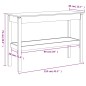 vidaXL Mesa consola de madera maciza de pino blanco 110x40x75 cm vidaXL Mesa consola de madera maciza de pino blanco 110x40x75 cm