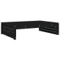 vidaXL Taburete de jardín madera maciza de pino negro 120x80 cm vidaXL Taburete de jardín madera maciza de pino negro 120x80 cm