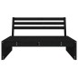 vidaXL Sofá central de jardín madera maciza de pino negro 120x80 cm vidaXL Sofá central de jardín madera maciza de pino negro 120x80 cm