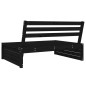 vidaXL Sofá central de jardín madera maciza de pino negro 120x80 cm vidaXL Sofá central de jardín madera maciza de pino negro 120x80 cm