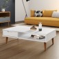vidaXL Mesa de centro MOLDE madera maciza de pino blanco 100x55x31 cm vidaXL Mesa de centro MOLDE madera maciza de pino blanco 100x55x31 cm