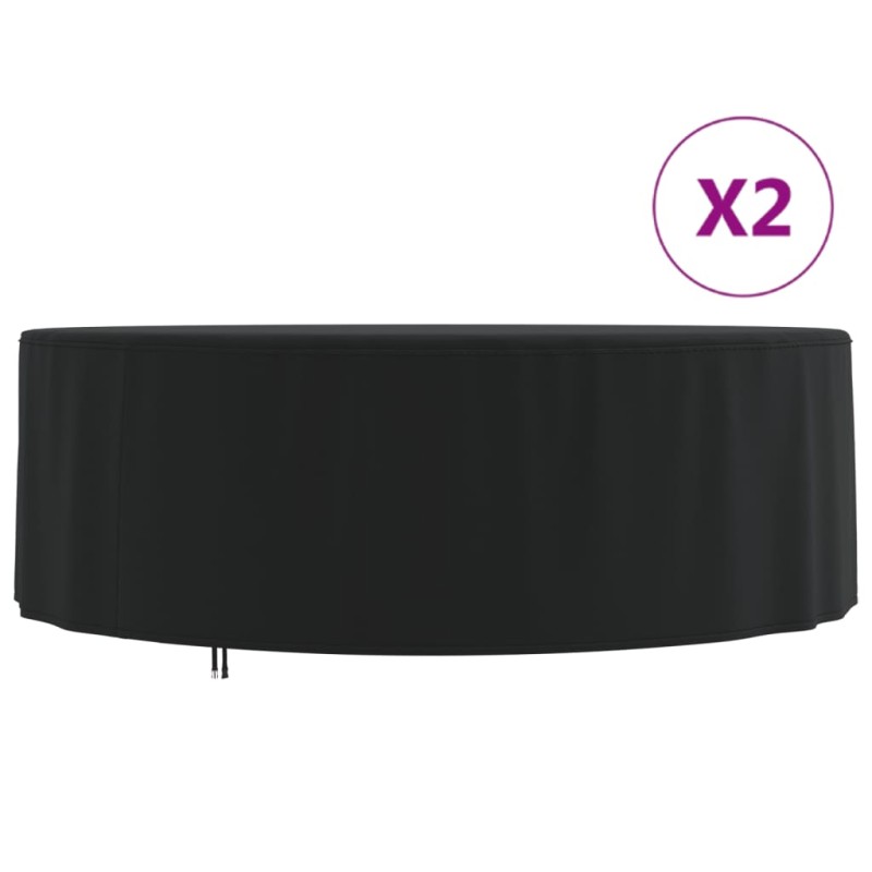 vidaXL Cubiertas muebles jardín 2 uds tela Oxford 420D Ø 244x71 cm vidaXL Cubiertas muebles jardín 2 uds tela Oxford 420D Ø 244x71 cm