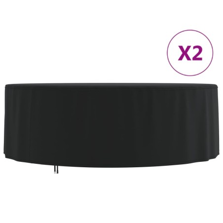 vidaXL Cubiertas muebles jardín 2 uds tela Oxford 420D Ø 244x71 cm