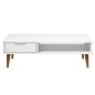 vidaXL Mesa de centro MOLDE madera maciza de pino blanco 100x55x31 cm vidaXL Mesa de centro MOLDE madera maciza de pino blanco 100x55x31 cm