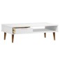 vidaXL Mesa de centro MOLDE madera maciza de pino blanco 100x55x31 cm vidaXL Mesa de centro MOLDE madera maciza de pino blanco 100x55x31 cm